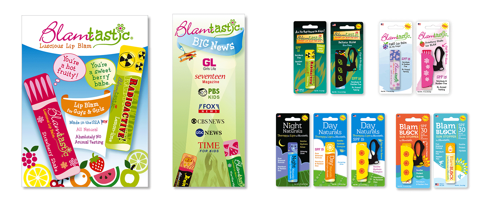 Brand design for Blamtastic Lip Balm